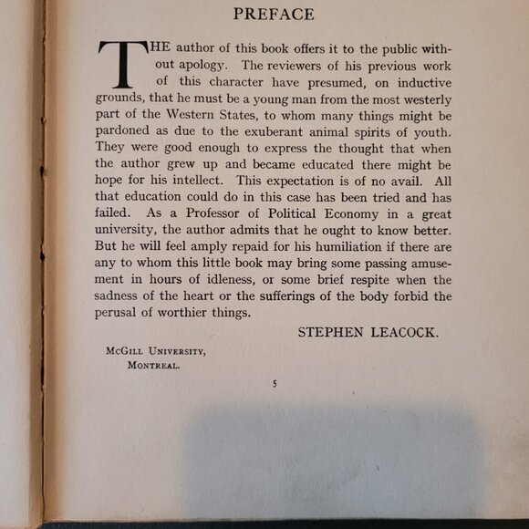 Stephen Leacock Nonsense Novels 1921 13th Ed 1st Illustra color John Kettelwell - Picture 5 of 16